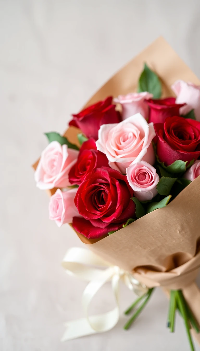 Ramo de rosas rojas romántico en Quito